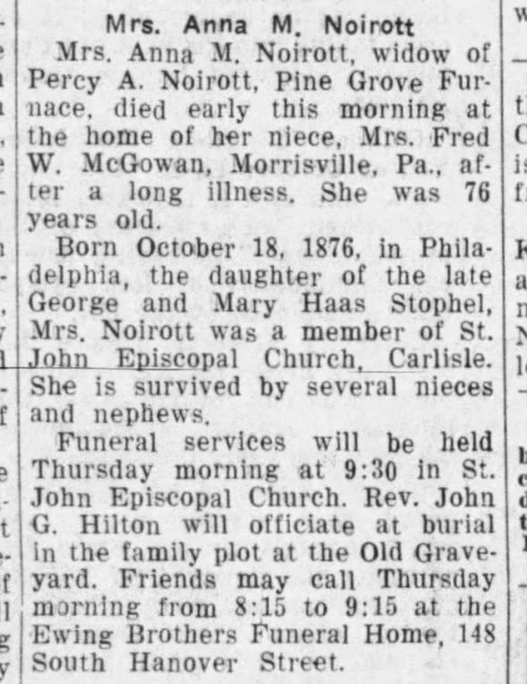 Clipping from The Sentinel